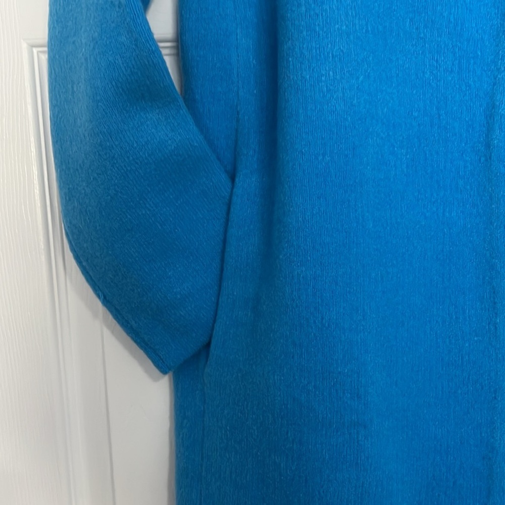Vibrant Blue Button-Up Coat - Picture 4 of 4